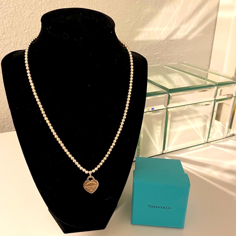 Tiffany & Co. Heart Tag Bead Necklace
